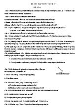 Bộ đề ôn tập môn Vật lý Lớp 7